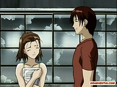 Bondage hentai Tomoko gets whipped by her master