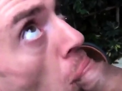 Outdoor Bukkake Fun for Horny Amateur Studs